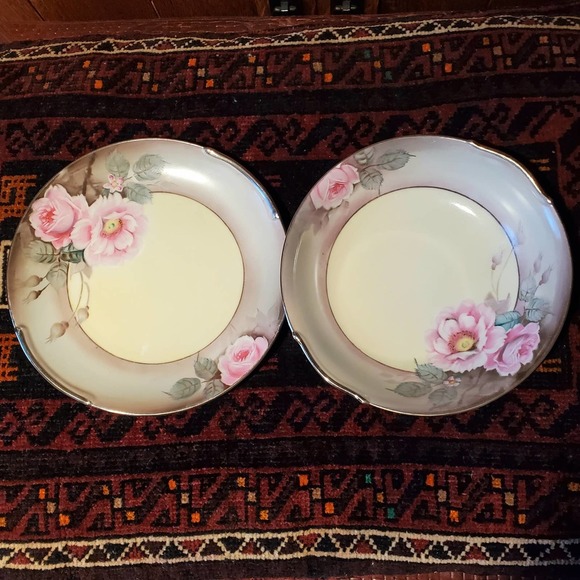 Noritake Mormura M plate and bowl Hand‎ Painted Japan mark - Picture 1 of 12